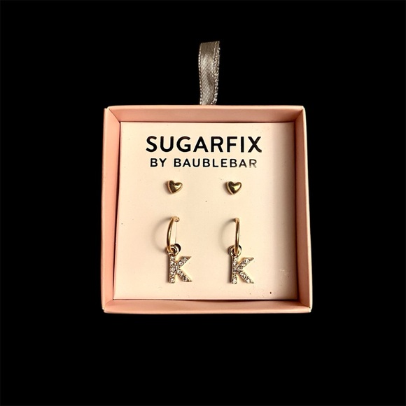 *NEW* Sugarfix Initial Earrings Set “K” - Picture 2 of 4